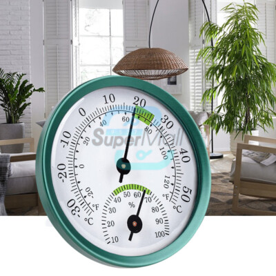 2 In 1 Stainless Steel Thermometer Hygrometer Pointer Temperature Humidity Meter