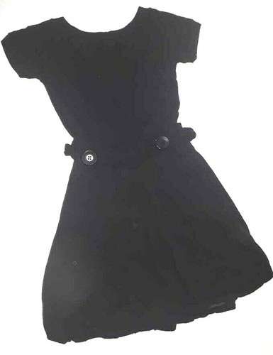 Vestito Abito Donna Nero Lana Mezza Manica Corta Taglia M Media Robe šaty |  eBay