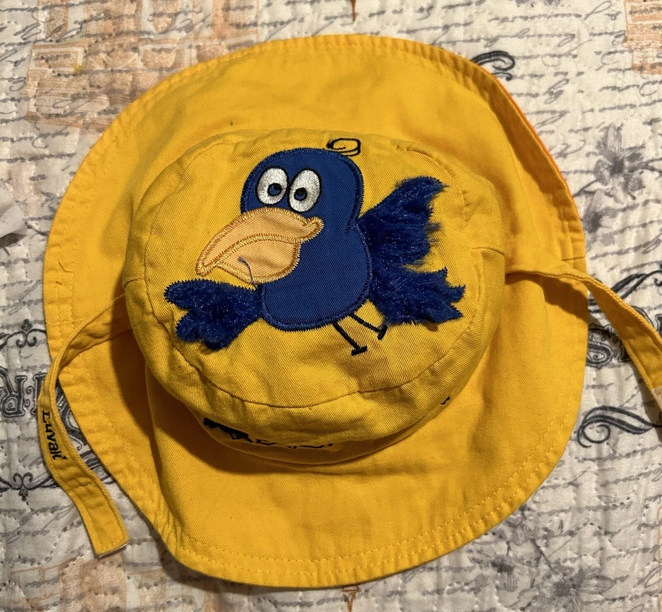 Luvali Reversible Sun Hat Kids UPF 50 Kids One-size Im a Hoot/ Early Bird Strap - Image 4 of 4