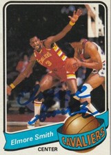 ELMORE SMITH CLEVELAND CAVALIERS  SIGNED 1979 TOPPS CARD #117