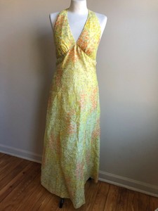 yellow halter top dress