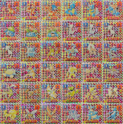 Pokemon Sticker 1997 90s Vintage Rare Holo Seal Japanese Amada Charizard Gengar