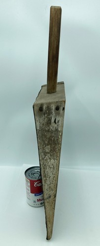 Vtg Large Primitive Rustic Nailed Wood and Tin Grain Scoop Farmhouse - Picture 3 of 12