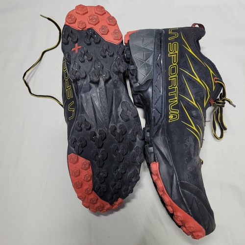 La Sportiva Akyra Trail Running Shoes Women’s Size 11 Black Yellow Red UK 10 - Picture 5 of 11