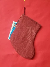 Christmas Stocking Handmade Lined Mini 6" Hawaiian Tropical Gift Card Holder
