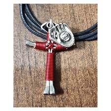 New Hand Made Horseshoe nail cross necklaces w/Dif Colors and Baseball Charms