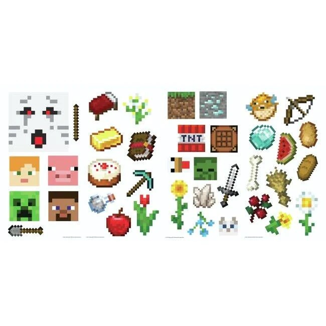 Giant Minecraft Wall Art Minecraft Creeper Wall Decals - Giant Peel ...