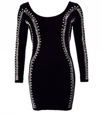 New Silver Beaded Mini Dress or Tunic Top