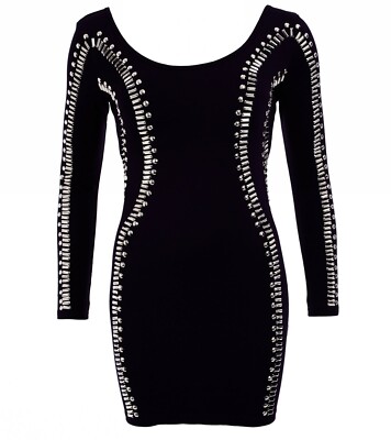 Neues silbernes Perlen Minikleid oder Tunika Top