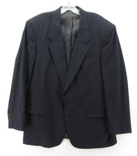 VINTAGE Christian Dior Sport Coat Men 43 Blue Blazer Jacket Virgin Wool USA 