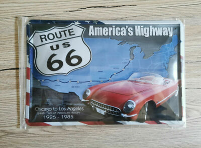 License Plate USA Highway Geburtstag regalo present Geschenk Schild US Route 66 