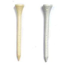 100 x 2 3/4'' Bamboo Wooden Golf Tees - White or Natural