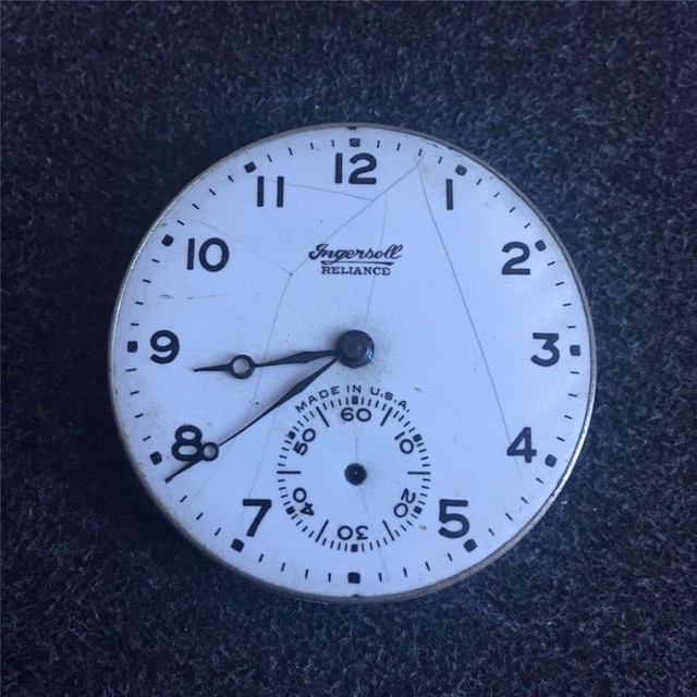 VINTAGE 16 SIZE INGERSOLL RELIANCE OPENFACE POCKET WATCH MOVEMENT eBay
