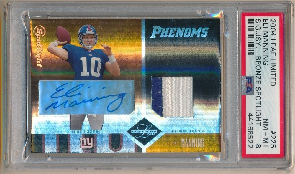 Eli Manning Leaf Limited #225 Signed Jersey-Bronze Spotlight