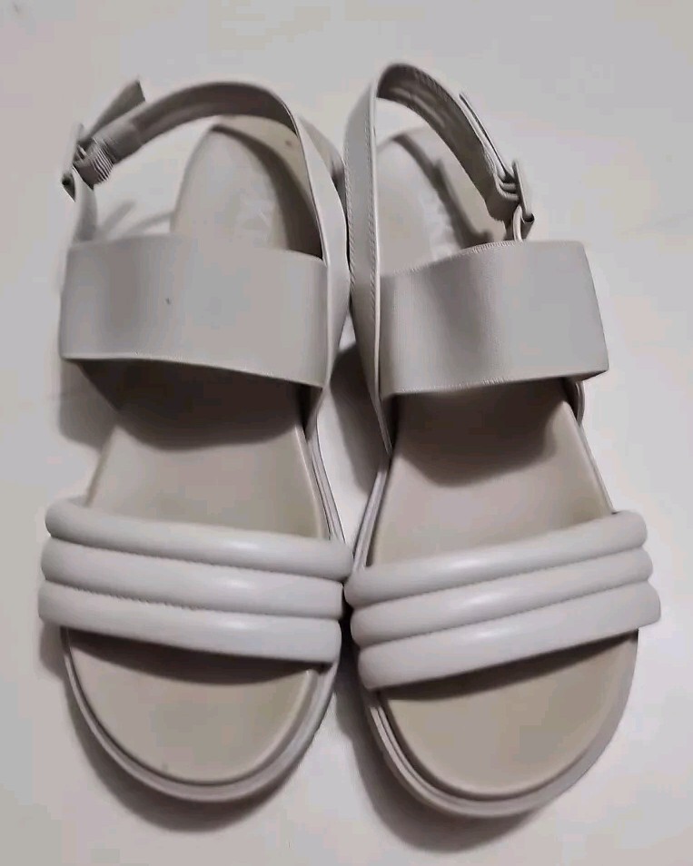 SAOLA BKE Sole Attlie sandali platform donna taglia 8 5 colore panna pelle P07