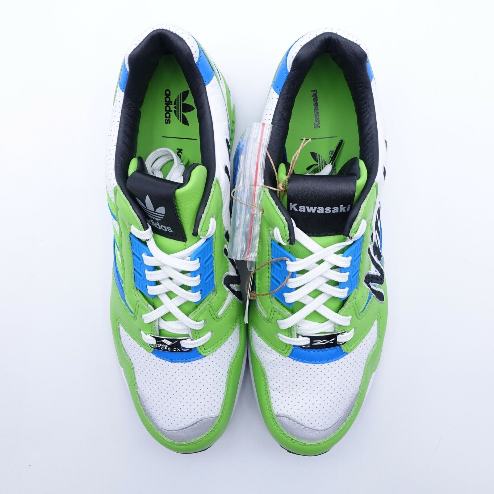 adidas Originals Men's ZX 8000 Kawasaki Ninja Sneakers GW3358  White/Green/Blue