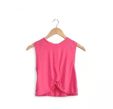 IVL Collective Don’t Get It Twisted Top Size 4 Fuchsia Cropped Twist Athletic 