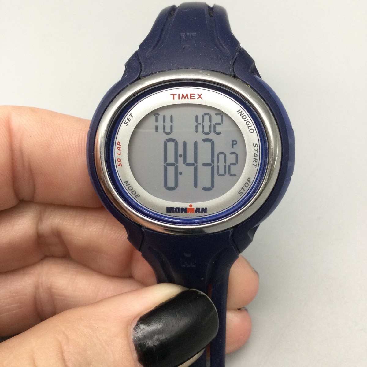 Timex Ironman INDIGLO 廃盤カラー Timex Ironman Watch Men Indiglo 38mm 2016 Day Date 50 Lap