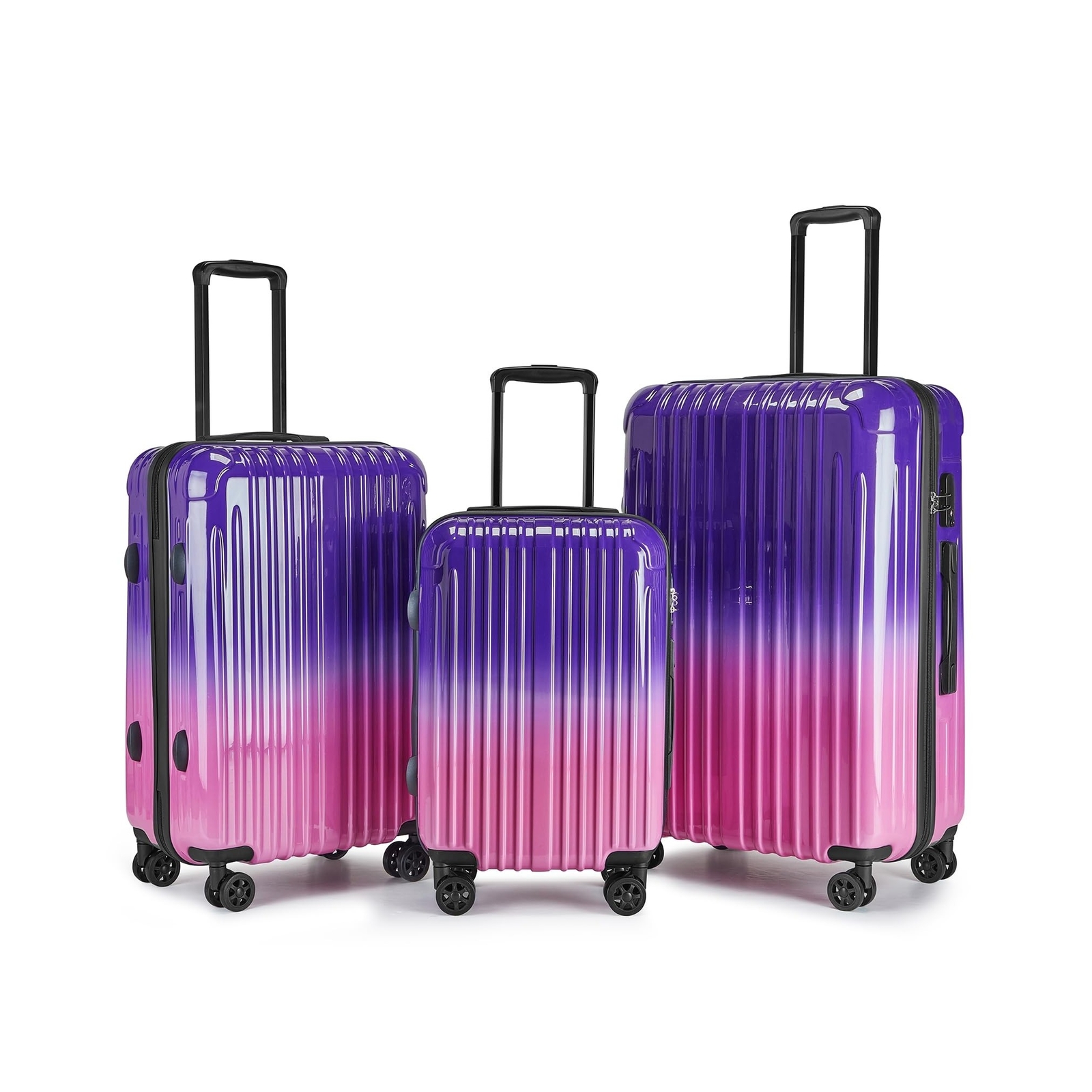 3 Sets Luggage - Airline Approved Suitcases with Spinner Wheels, Built-In TSA...