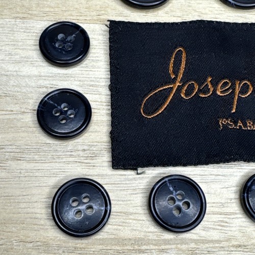 JOSEPH Jos. A. Bank Suit Set of 10 Black 4-Hole Replacement Buttons - Picture 4 of 6