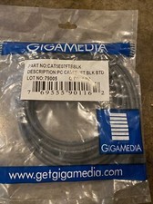 Gigamedia Cat5E 7ft Cables. All Are New In Sealed Package. Black
