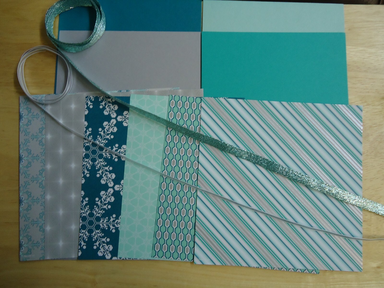 Stampin Up! WINTER FROST 6 X 6" Designer Paper Card Kit Winter Holiday RARE