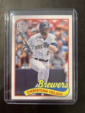 2024 Topps Series 1 #89B-43 Christian Yelich 1989 35th Anniversary Brewers