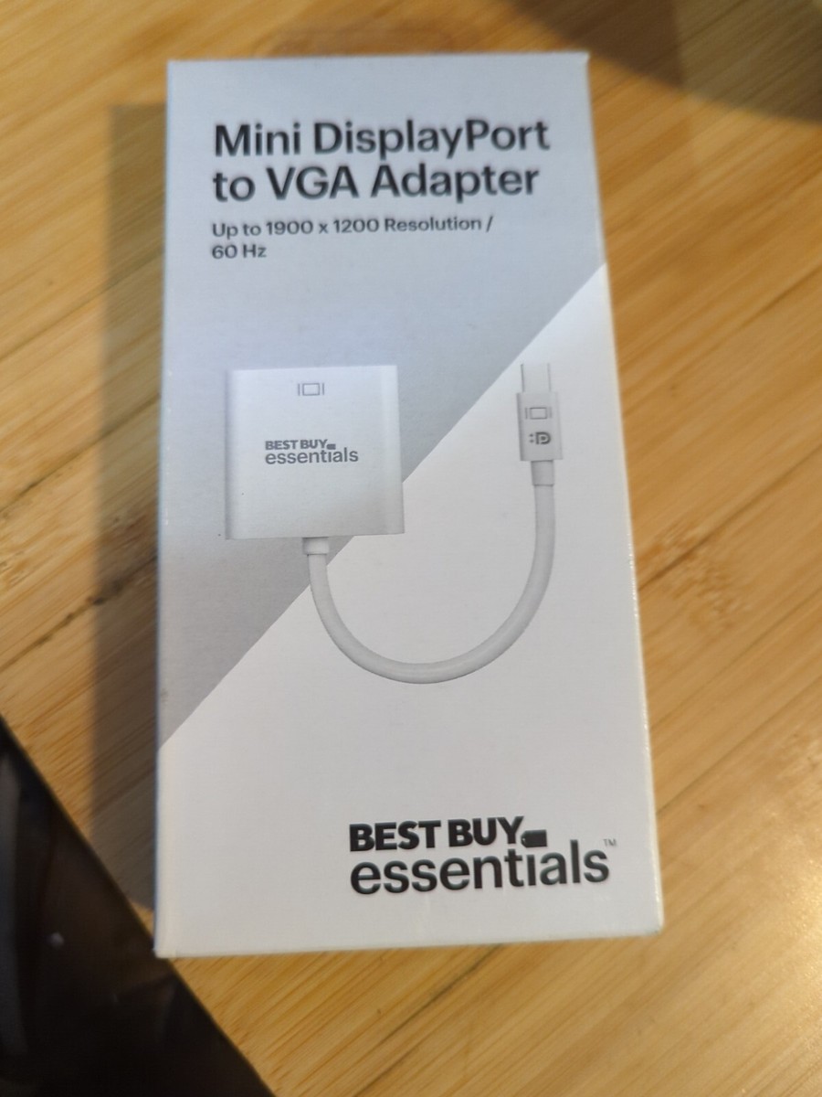 Best Buy essentials- Mini DisplayPort-to-VGA Adapter White