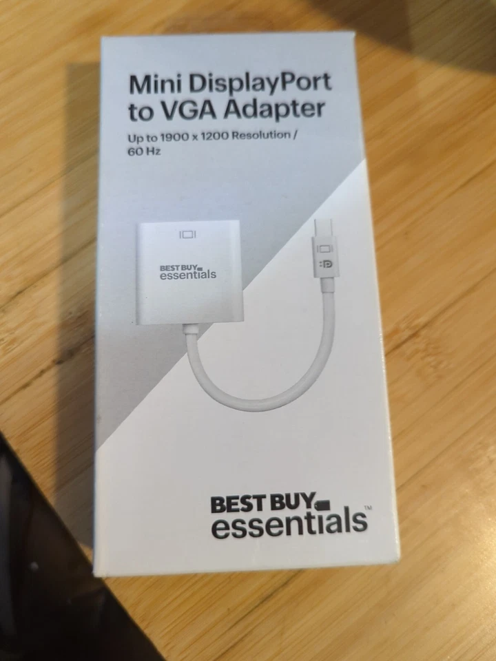 Best Buy essentials- Mini DisplayPort-to-VGA Adapter - White - Image 2 of 4
