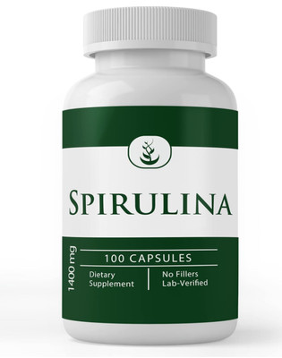 Spirulina Capsules (100 ct) - Rich in Phycocyanin, Pure Superfood
