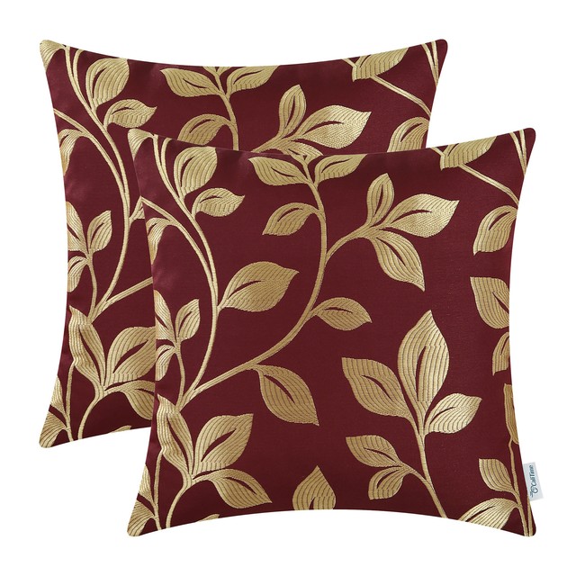 burgundy cushion
