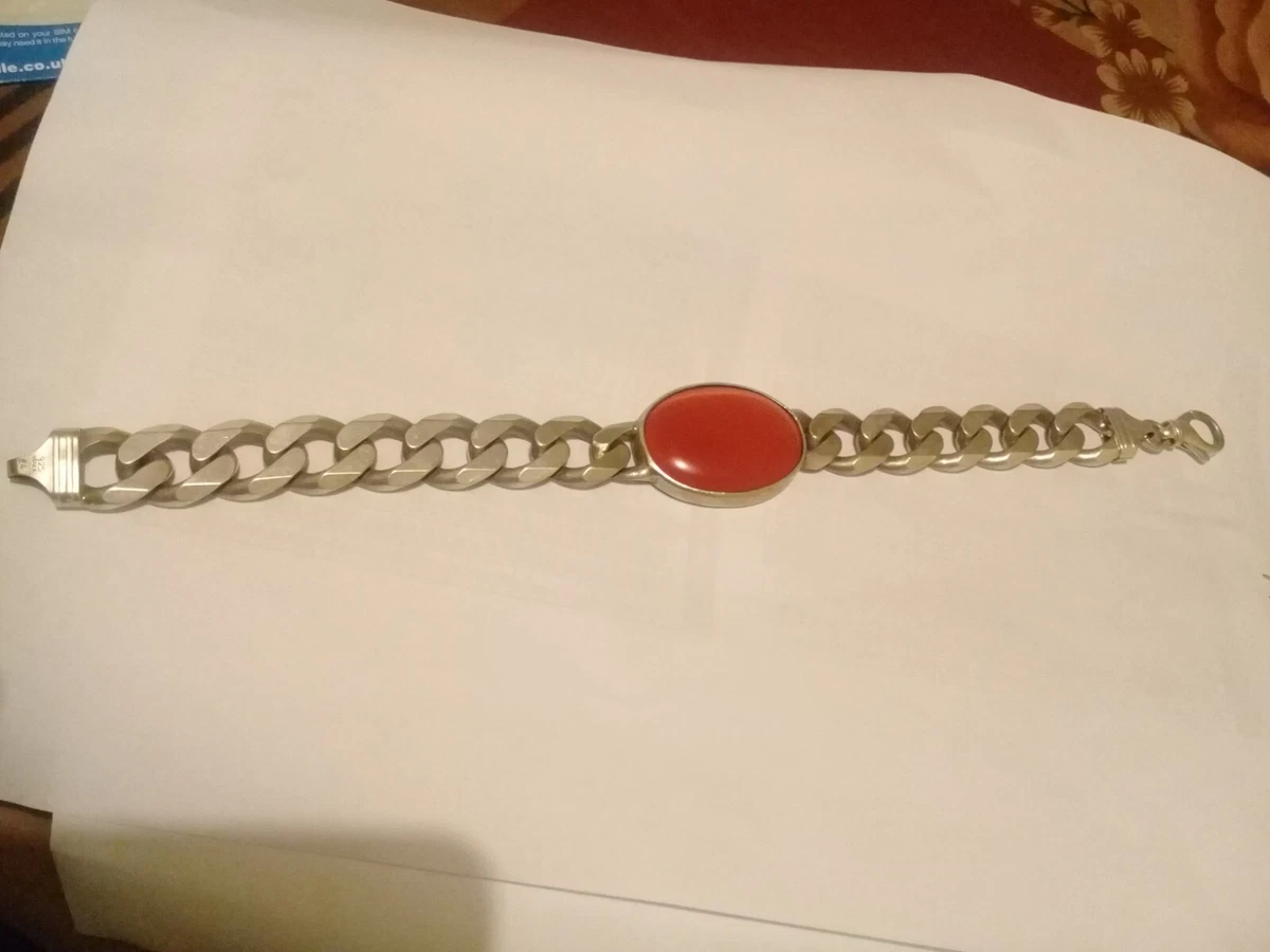 Hallmarked salman khan bracelet silver 116g eBay