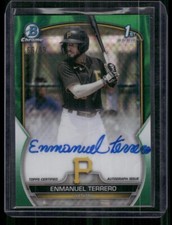 2023 Bowman Chrome #CPA-ETO Enmanuel Terrero 1st Green Lava Auto /99 Pirates