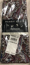 perry ellis bandanas handkerchiefs 3pack NWT new