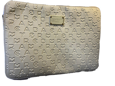 Marc by Marc Jacobs 14” x 10” Tan Neoprene Laptop Sleeve, Preowned - Main Image
