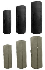 Heavyweight Canvas Duffle Bag w Zipper - Army