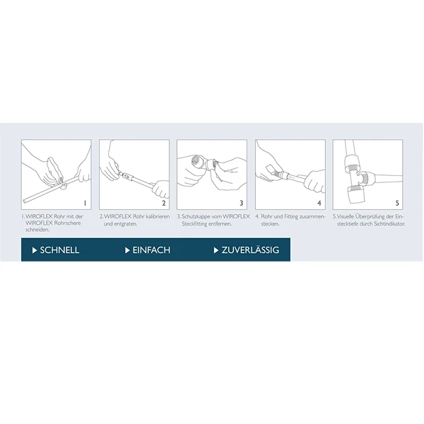 WIROFLEX ( ‎26220 0 ) Stecksystem - T-Stück - 5er Pack - Stecksystem - Fittin... - Bild 2 von 3