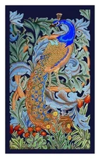 Peacock Bird Arts and Crafts Artist William Morris Counted Cross Stitch Pattern
