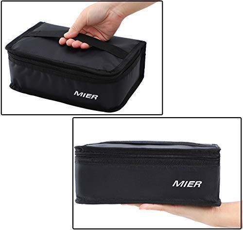 Mier Lunch Bag Black Insulated Food Storage Hot Cold Drinks