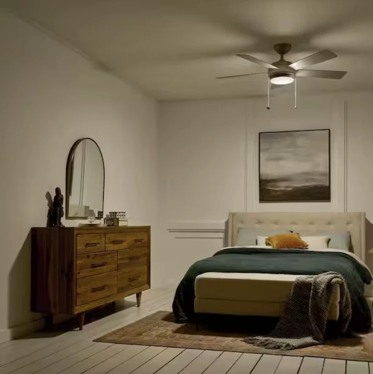 Kichler Starkk 52″ 5 Blade LED Ceiling Fan 330174NI Transitional Brushed Nickel - Image 3 of 4