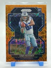 Simi Fehoko 2021 Panini Prizm - Orange Lazer Prizm #371 (RC) Dallas Cowboys