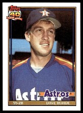 Dave Rohde 1991 Topps #531 Houston Astros MLB READ FREE SHIPPING AutographDen