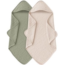 Muslin Baby Towels Hood Newborn 100 Cotton Soft Absorbent 32x32 Inch
