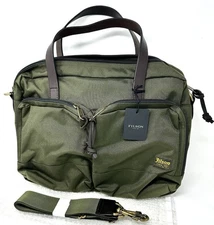 *NEW* FILSON DRYDEN BRIEFCASE 20049878 Commuter Bag Leather Straps (Otter Green)