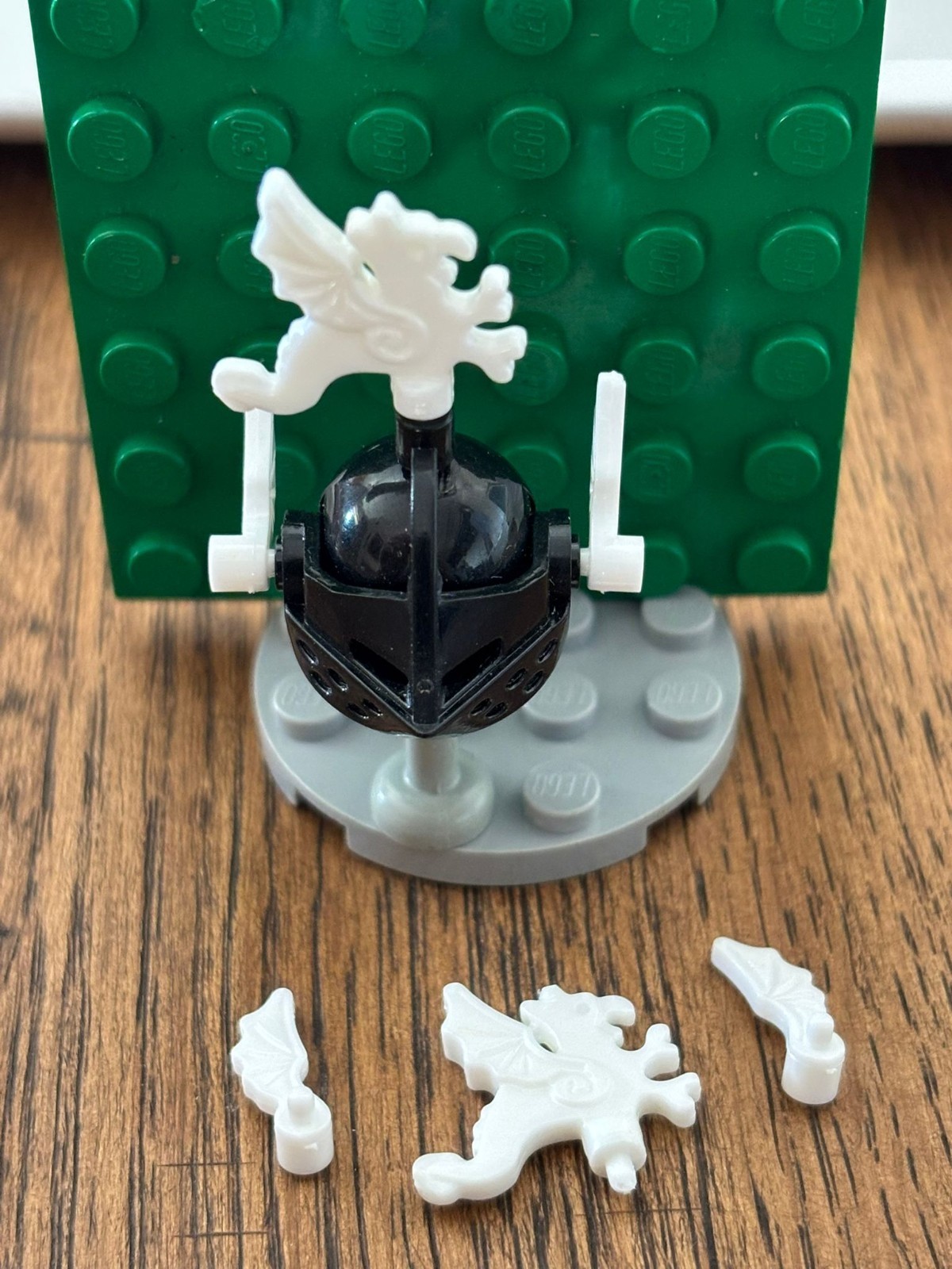 Lego kompatibel Cas167 Wing Castle X46 X47 X48 White Dragon Kinght 6086 Headgea