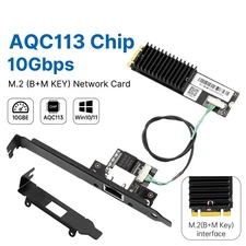 AQC113 M.2 B+M 10GbE Network Card to RJ45 Ethernet Network Adapter for Desktop
