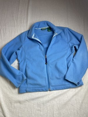 L.L. Bean Blue Womens Size M Full Zip Mock Neck Gorpcore Outdoorsy Fleece Jacket