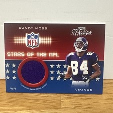 🤑HOF🤑RANDY MOSS PLAYOFF 💥PRESTIGE 2002💥LIMETED ED💥71/300 PURPLE MATERIAL