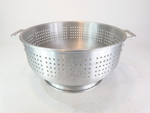 Large Aluminum Commercial Industrial Food Colander Strainer 15" x 8"