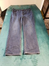 Chicos Jeans Size 1 Short US Size 8 Womens Blue Pants Mid Rise Lift Straight